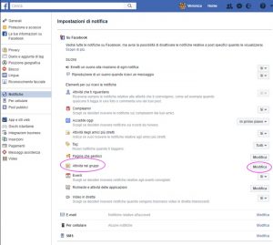 Facebook, notifiche Gruppi