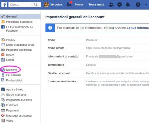 Facebook notifiche