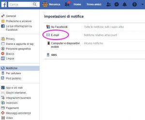Facebook notifiche
