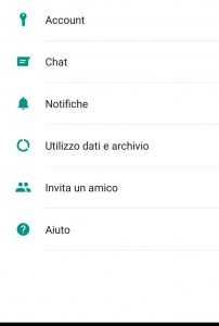 impostazioni whatsapp